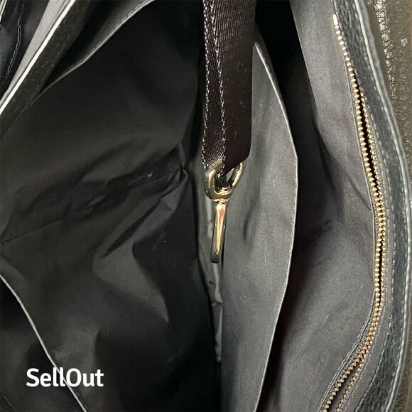 Tory Burch Thea Black Nylon Messenger Diaper Bag with Changing Pad - Picture 3 of 4